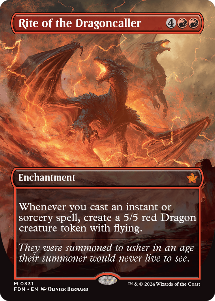 Rite of the Dragoncaller (FDN-331) [Foundations] (Borderless) Foil