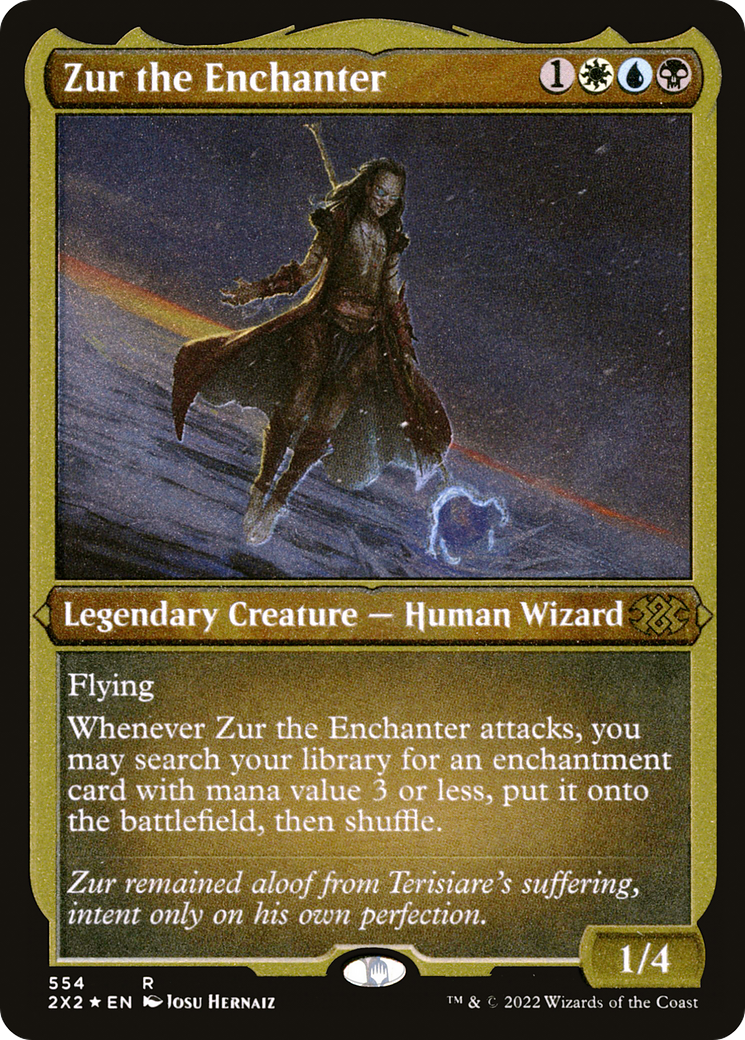 Zur the Enchanter (2X2-554) [Double Masters 2022] Etched Foil