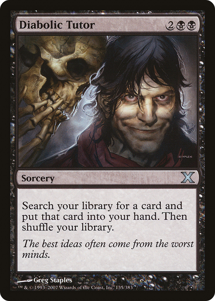 Diabolic Tutor (10E-135) [Tenth Edition] Foil