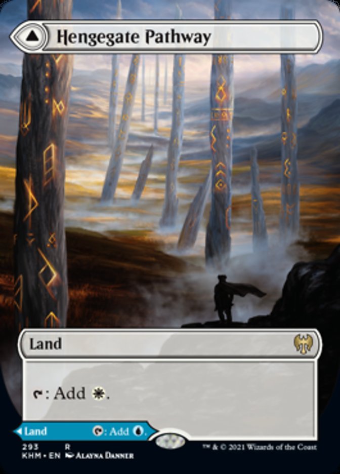 Hengegate Pathway // Mistgate Pathway (KHM-293) [Kaldheim]: (Showcase) (Borderless) Foil