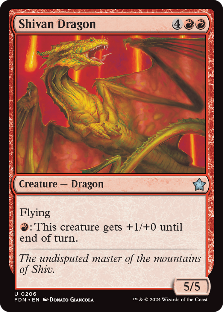 Shivan Dragon (FDN-206) [Foundations] Foil