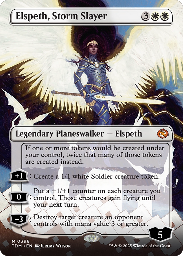 Elspeth, Storm Slayer (TDM-398) [Tarkir: Dragonstorm] (Borderless)