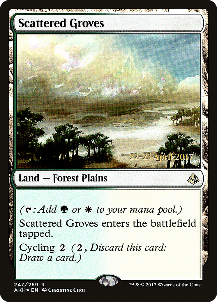 Scattered Groves (PRE-247S) [Amonkhet Promos] Foil