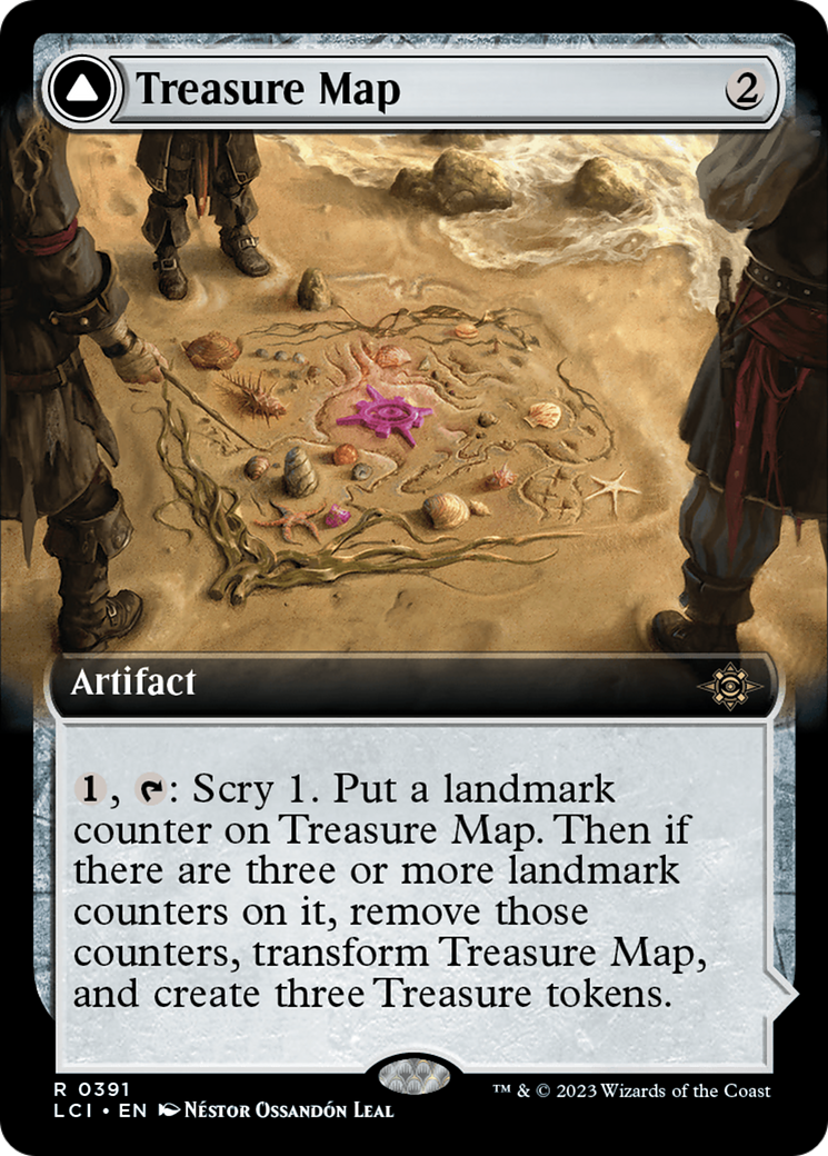 Treasure Map // Treasure Cove (LCI-391) [The Lost Caverns of Ixalan]: (Extended Art) Foil