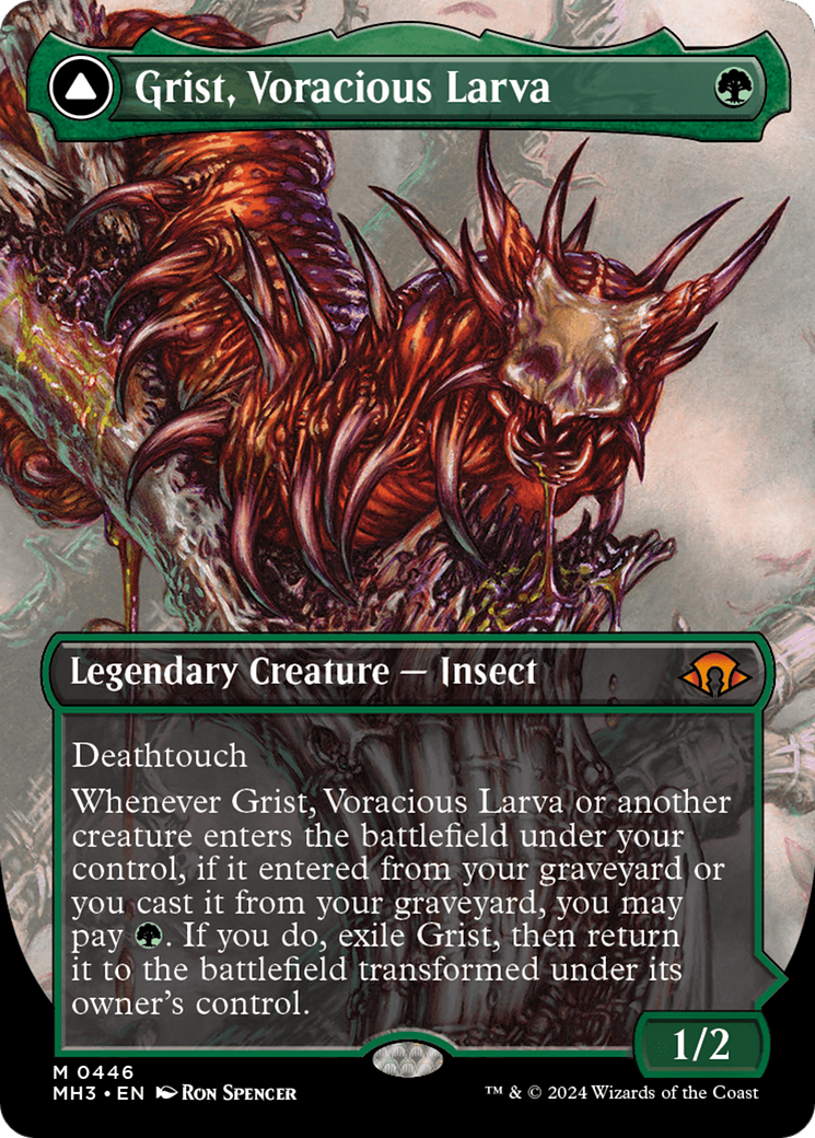 Grist, Voracious Larva // Grist, the Plague Swarm (MH3-446) [Modern Horizons 3] (Borderless)