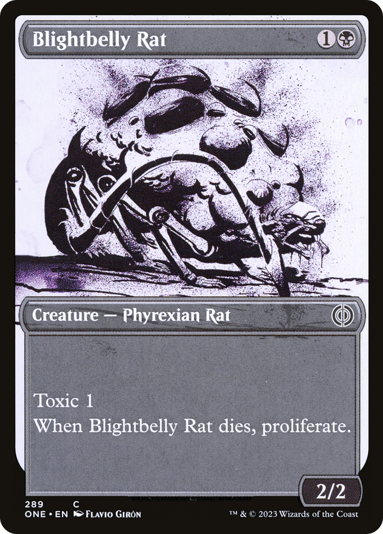Blightbelly Rat (Showcase) (ONE-289) [Phyrexia: All Will Be One] Foil