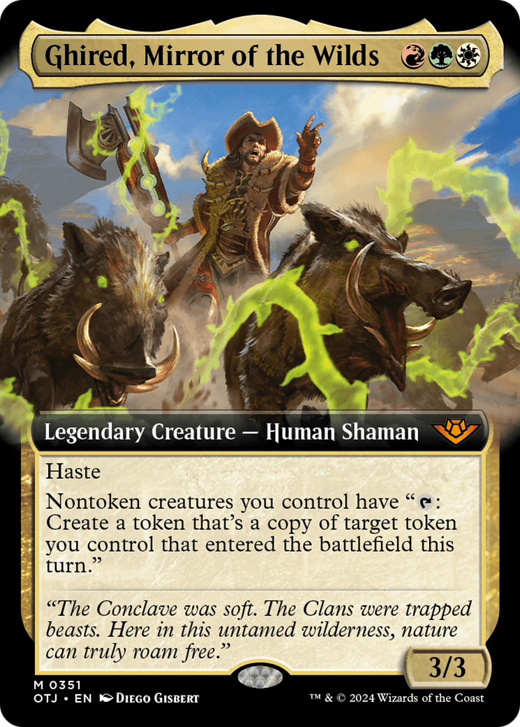 Ghired, Mirror of the Wilds (OTJ-351) [Outlaws of Thunder Junction]: (Extended Art) Foil