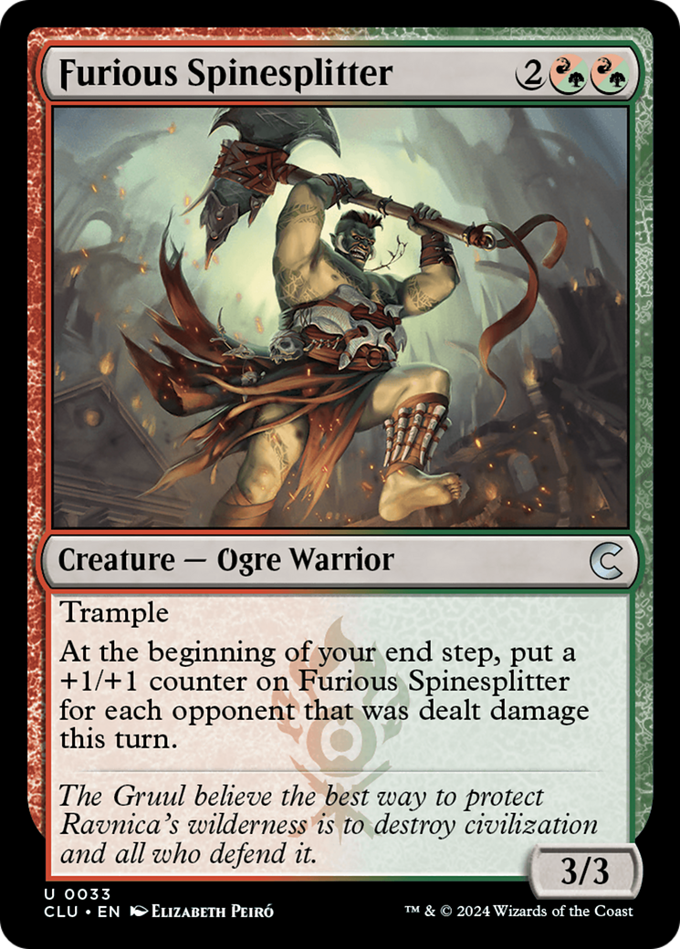 Furious Spinesplitter (CLU-033) [Ravnica: Clue Edition]