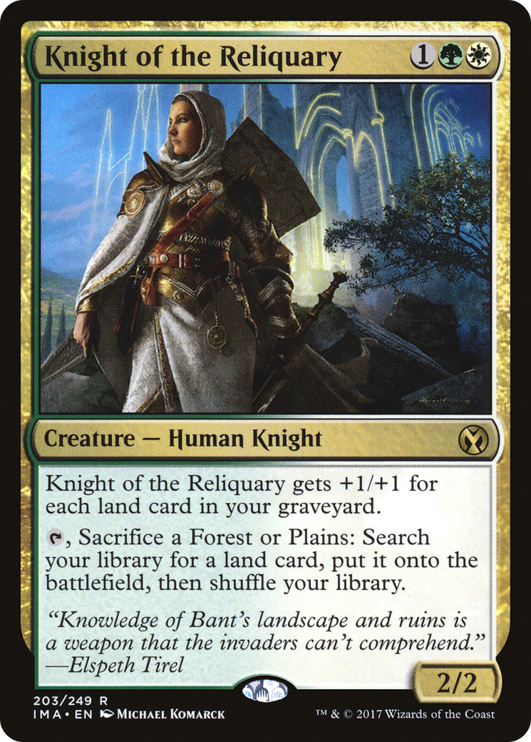 Knight of the Reliquary (IMA-203) [Iconic Masters] Foil