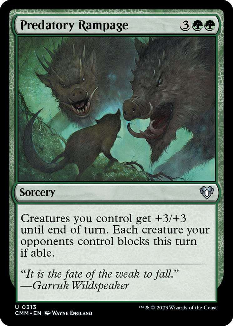 Predatory Rampage (CMM-313) [Commander Masters] Foil