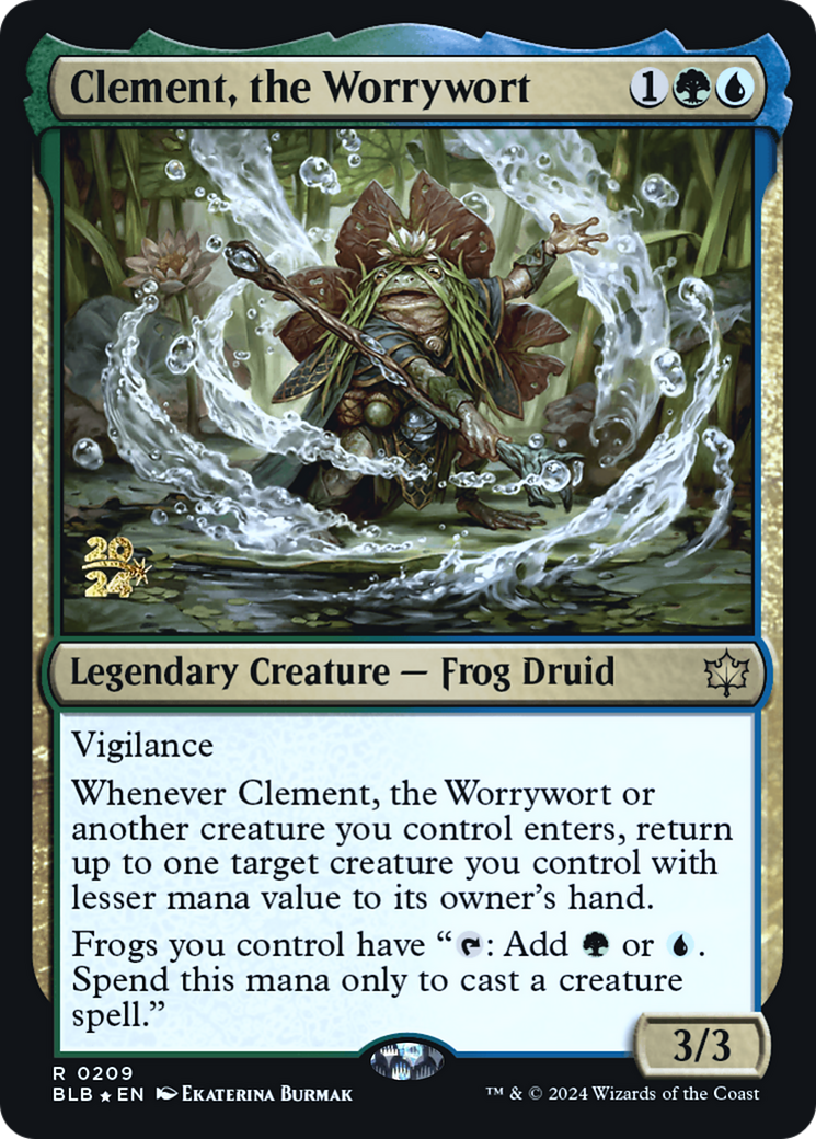Clement, the Worrywort (PRE-209S) [Bloomburrow Promos] Foil