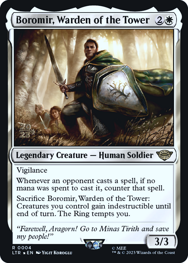 Boromir, Warden of the Tower (PRE-04S) [Tales of Middle-earth Promos] Foil