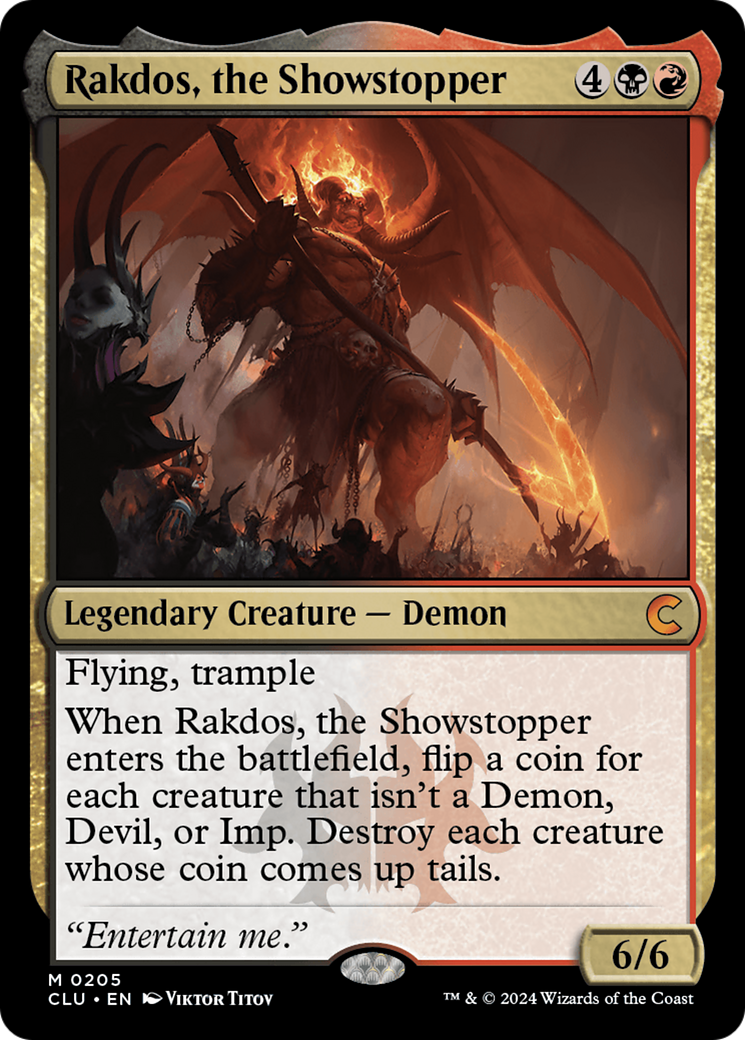 Rakdos, the Showstopper (CLU-205) [Ravnica: Clue Edition]