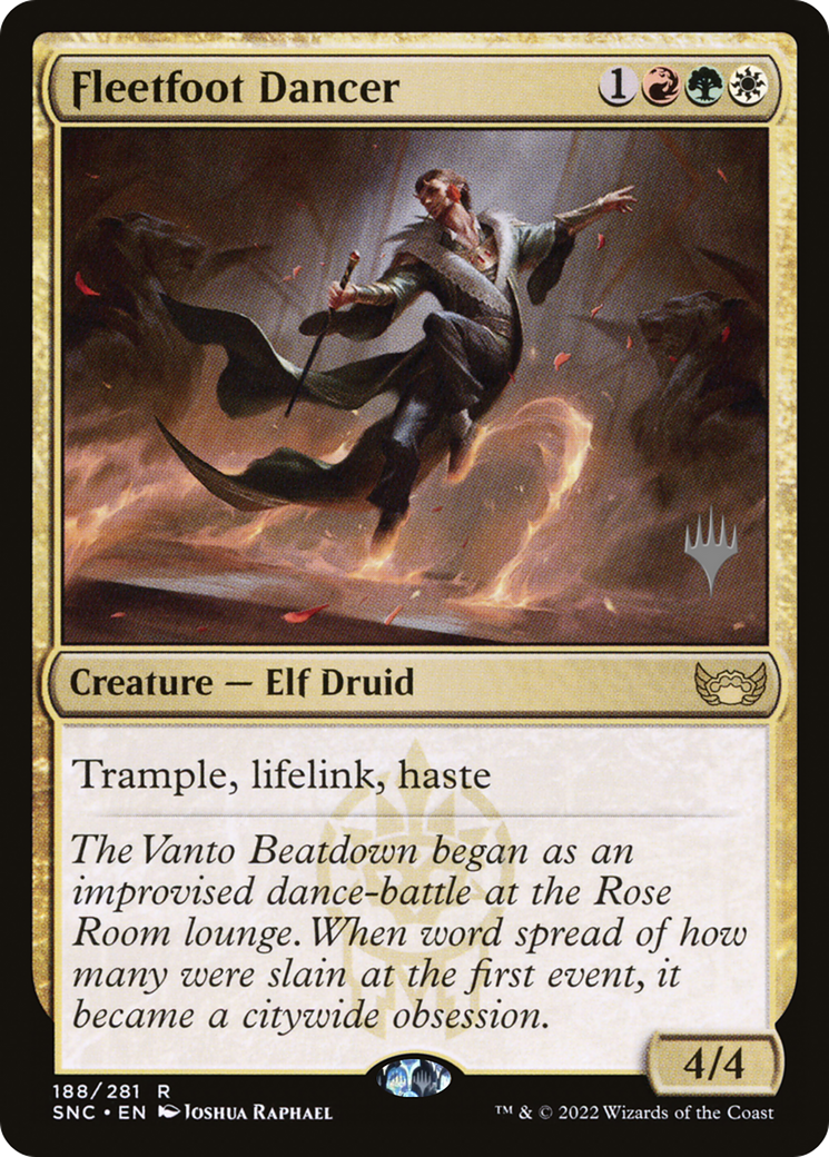 Fleetfoot Dancer (PPSNC-188) [Promo Pack: Streets of New Capenna Promos]