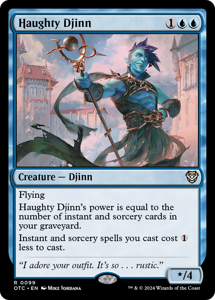 Haughty Djinn (OTC-099) [Outlaws of Thunder Junction Commander] Foil