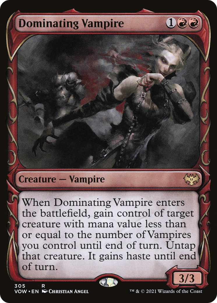 Dominating Vampire (VOW-305) [Innistrad: Crimson Vow]: (Showcase)