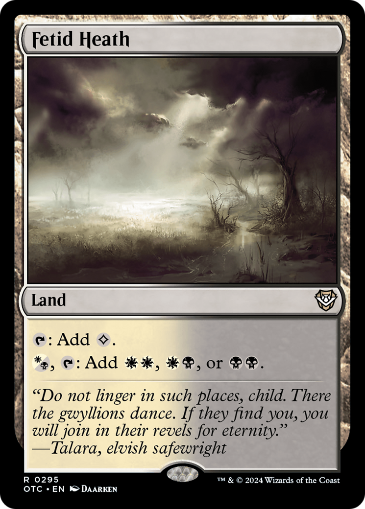 Fetid Heath (OTC-295) [Outlaws of Thunder Junction Commander]