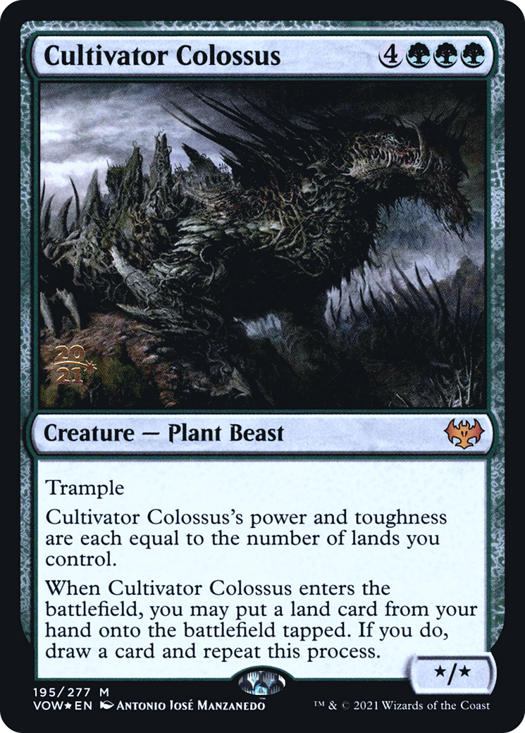 Cultivator Colossus (PRE-195S) [Innistrad: Crimson Vow Promos] Foil