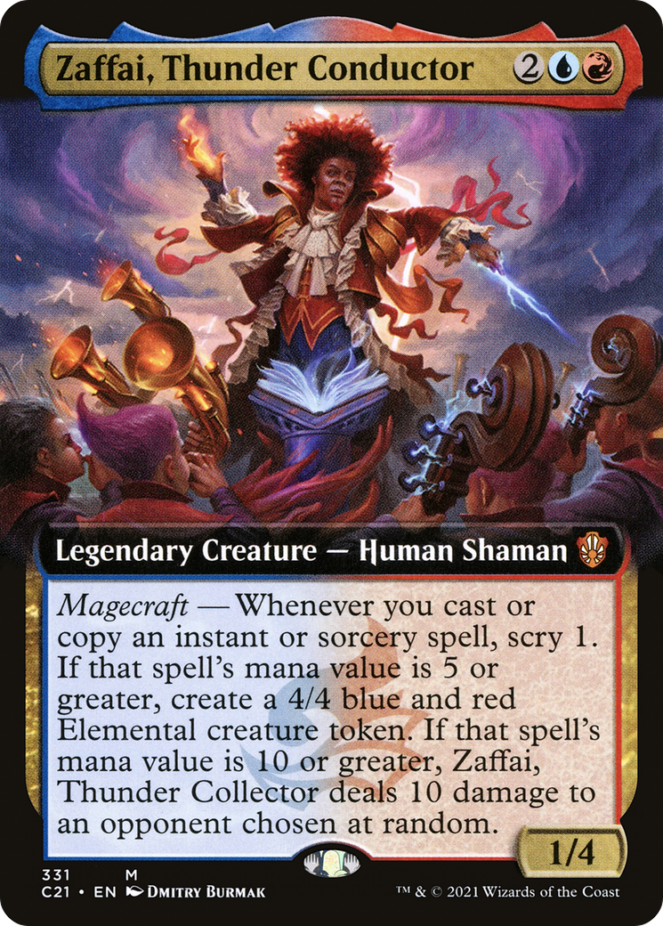 Zaffai, Thunder Conductor (Extended Art) (C21-331) [Commander 2021]