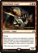 Flameblade Angel (PRE-157S) [Shadows over Innistrad Promos] Foil