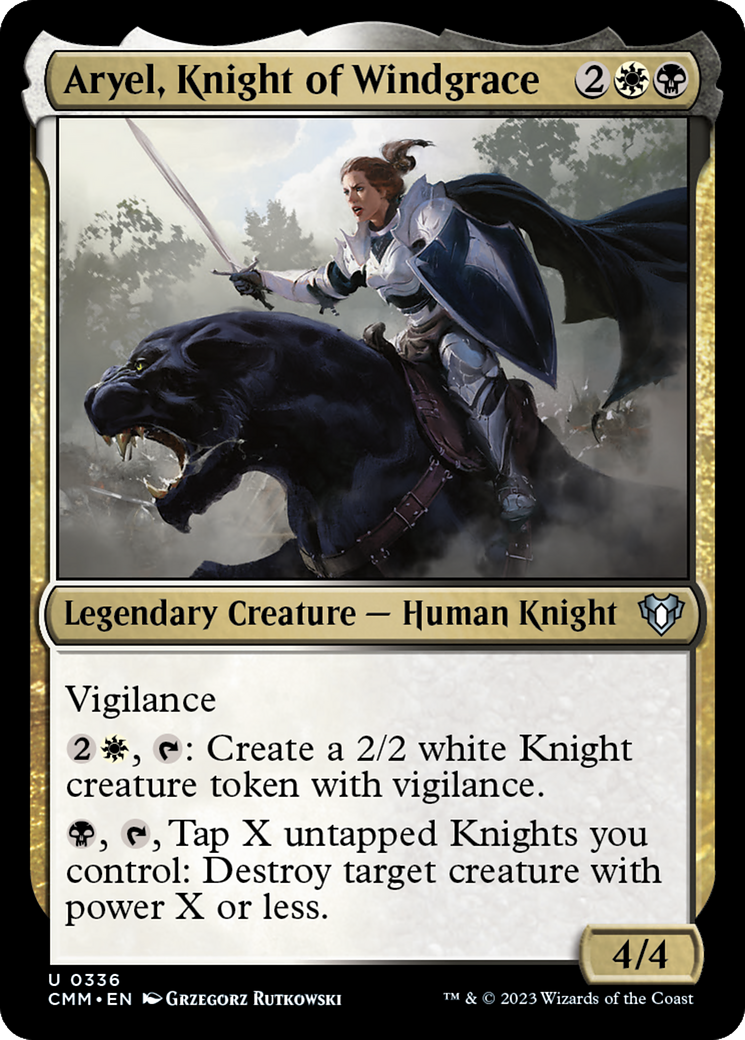 Aryel, Knight of Windgrace (CMM-336) [Commander Masters]