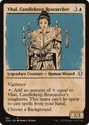 Vhal, Candlekeep Researcher (Showcase) (CLB-387) [Commander Legends: Battle for Baldur's Gate]