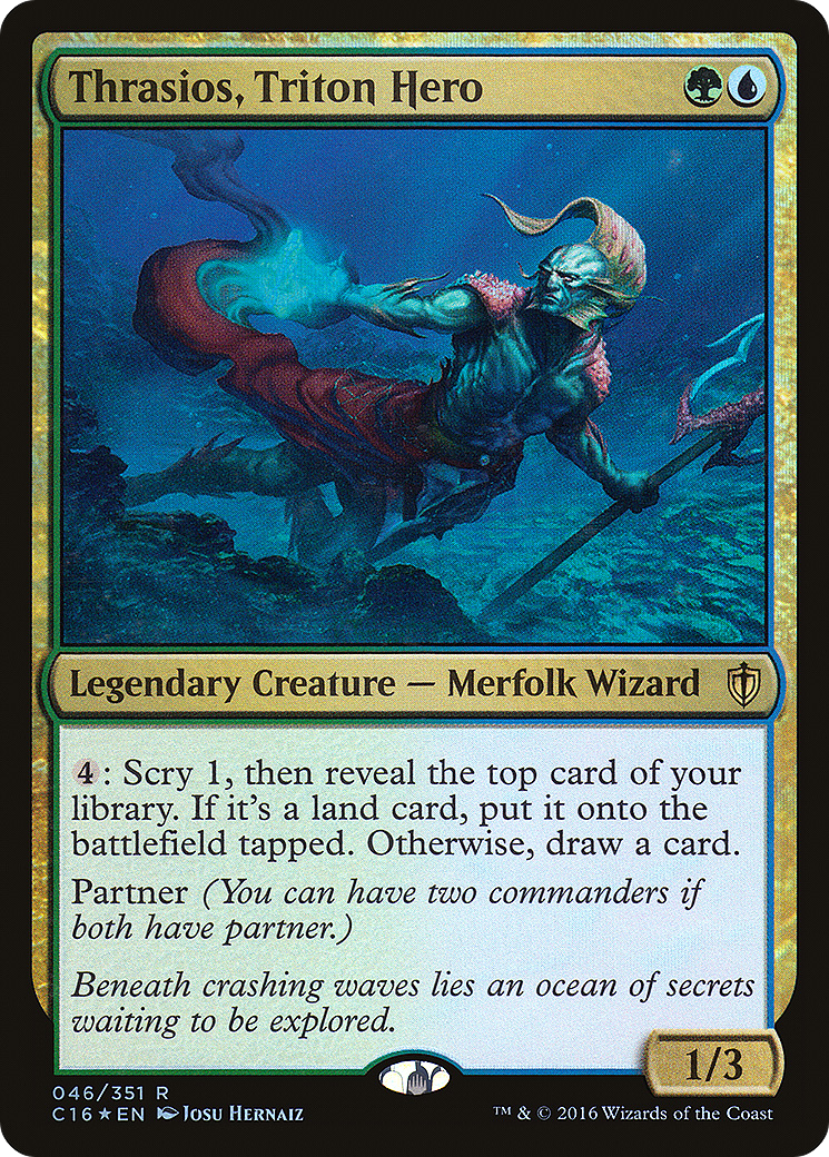 Thrasios, Triton Hero (C16-046) [Commander 2016] Foil