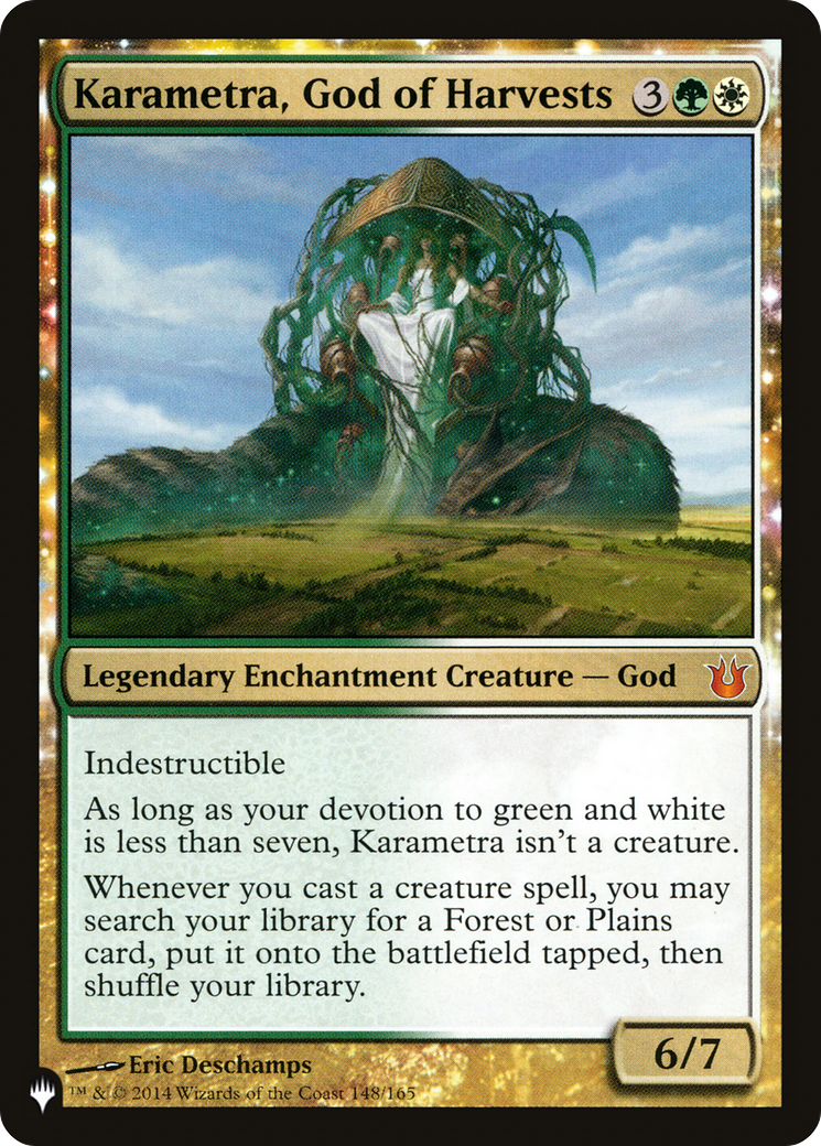 Karametra, God of Harvests (LIST-BNG-148) [The List]: (enchantment)