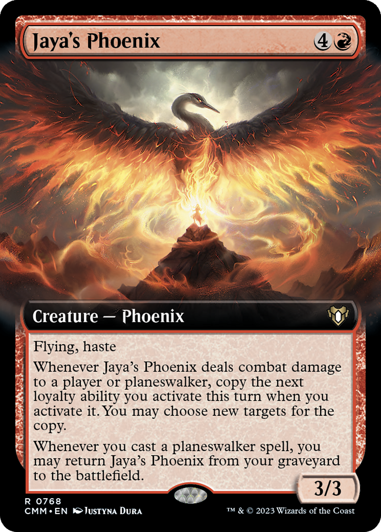 Jaya's Phoenix (CMM-768) [Commander Masters]: (Extended Art)