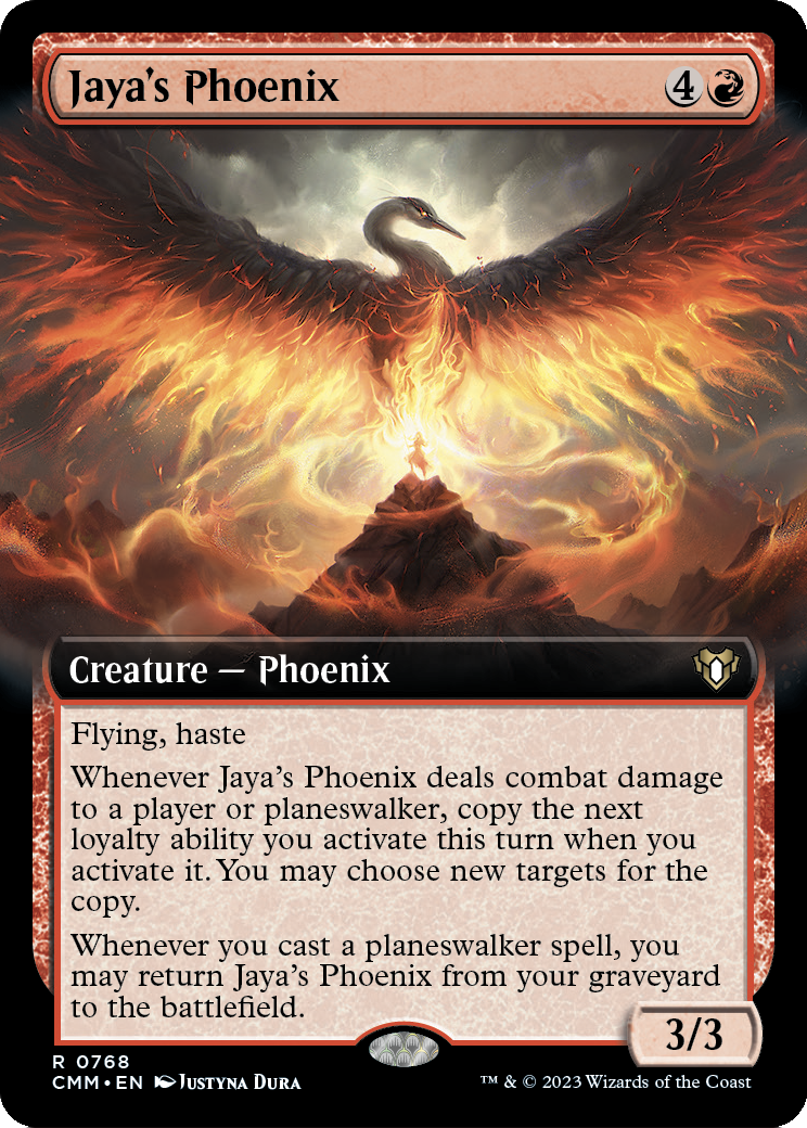 Jaya's Phoenix (Extended Art) (CMM-768) [Commander Masters]