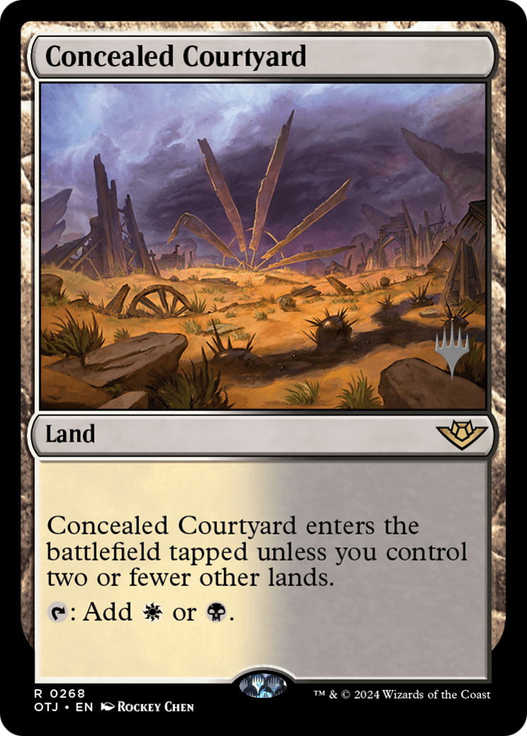 Concealed Courtyard (PPOTJ-268P) [Outlaws of Thunder Junction Promos]