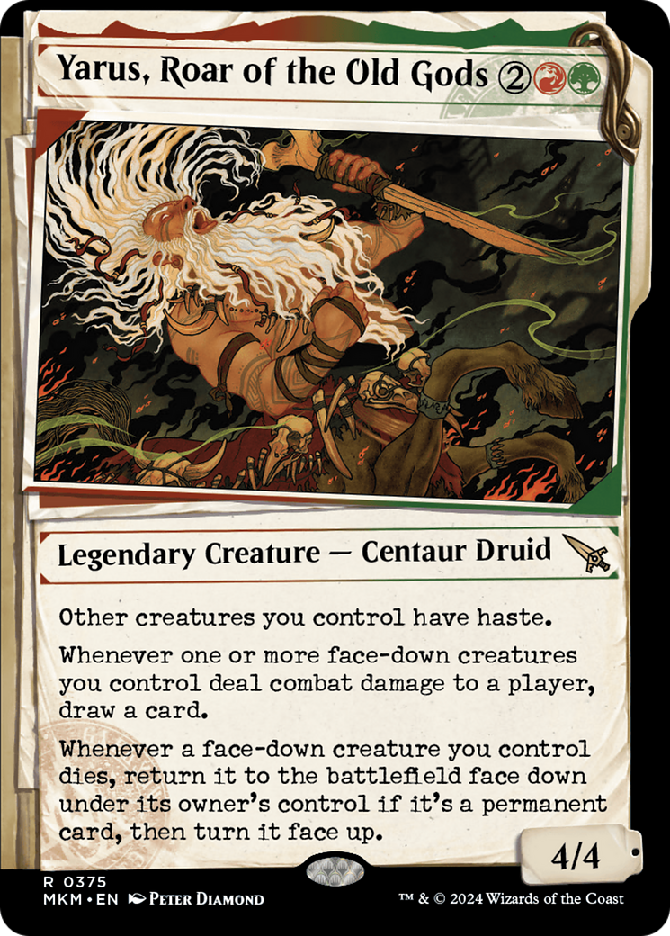 Yarus, Roar of the Old Gods (MKM-375) [Murders at Karlov Manor]: (Showcase) Foil