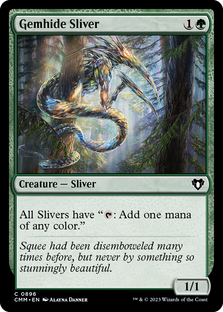 Gemhide Sliver (CMM-896) [Commander Masters]