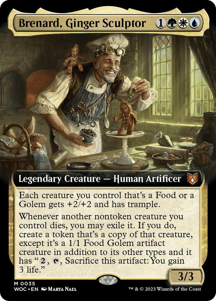 Brenard, Ginger Sculptor (WOC-035) [Wilds of Eldraine Commander]: (Extended Art) Foil