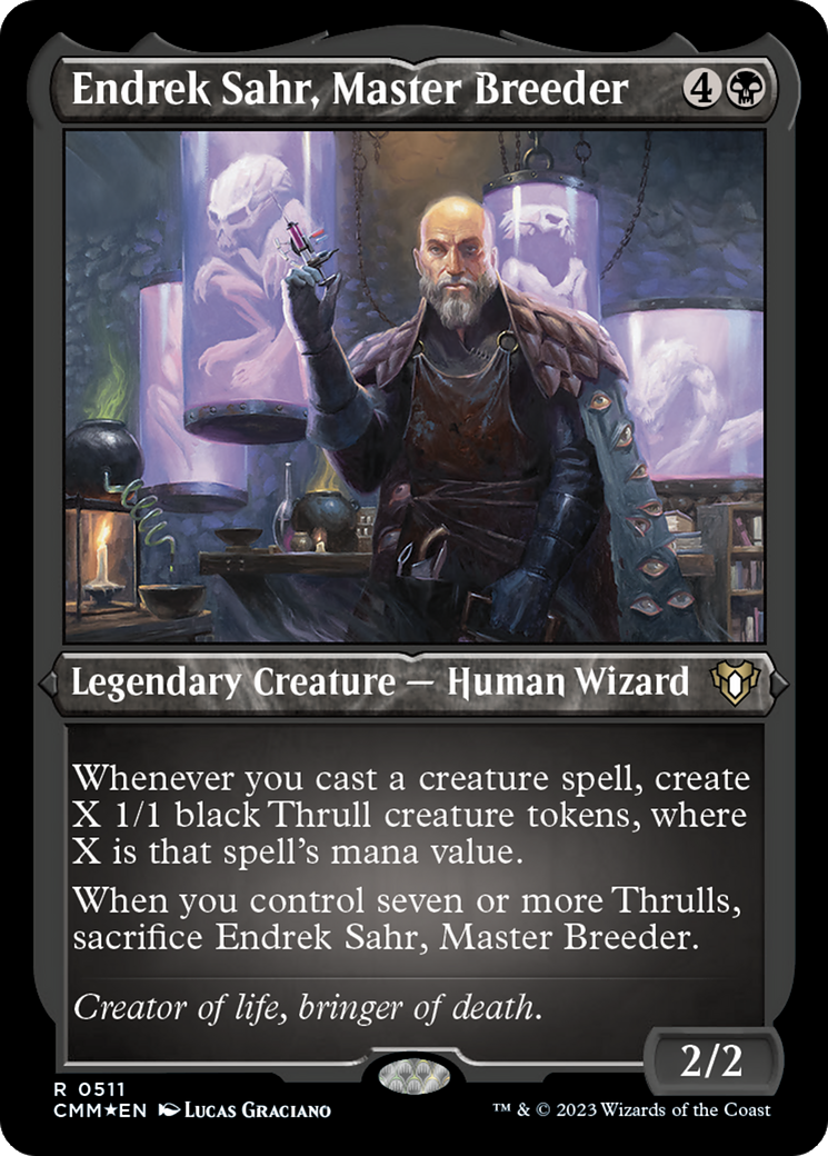 Endrek Sahr, Master Breeder (CMM-511) [Commander Masters] Etched Foil