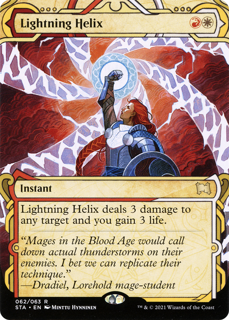 Lightning Helix (STA-062) (Showcase) (Borderless) [Strixhaven Mystical Archive]