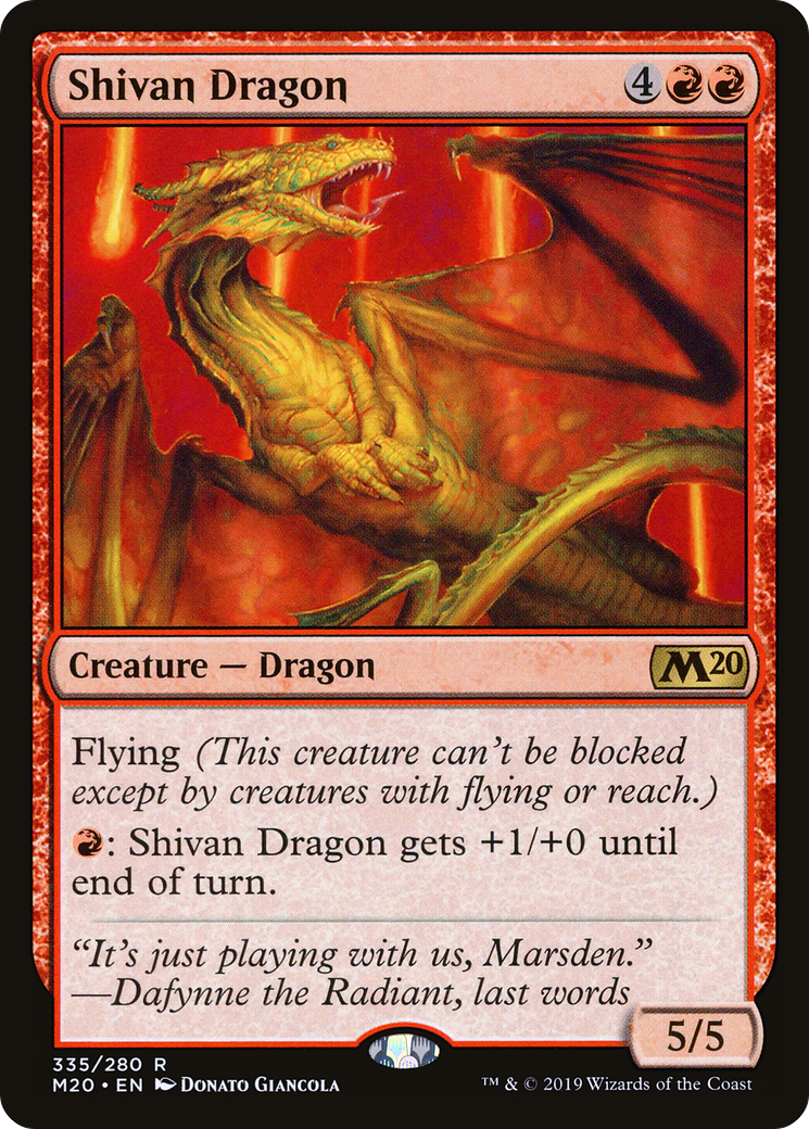Shivan Dragon (M20-335) [Core Set 2020]