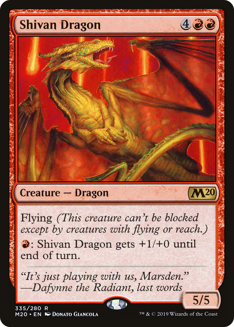 Shivan Dragon (M20-335) [Core Set 2020]