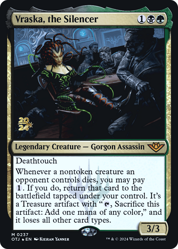 Vraska, the Silencer (PRE-237S) [Outlaws of Thunder Junction Promos] Foil