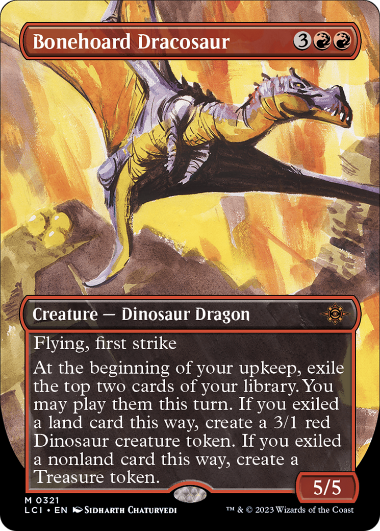 Bonehoard Dracosaur (LCI-321) [The Lost Caverns of Ixalan] (Borderless) Foil