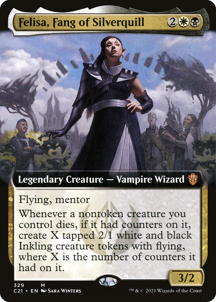 Felisa, Fang of Silverquill (C21-329) [Commander 2021]: (Extended Art)