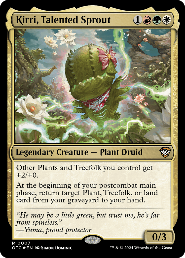 Kirri, Talented Sprout (OTC-007) [Outlaws of Thunder Junction Commander] Foil