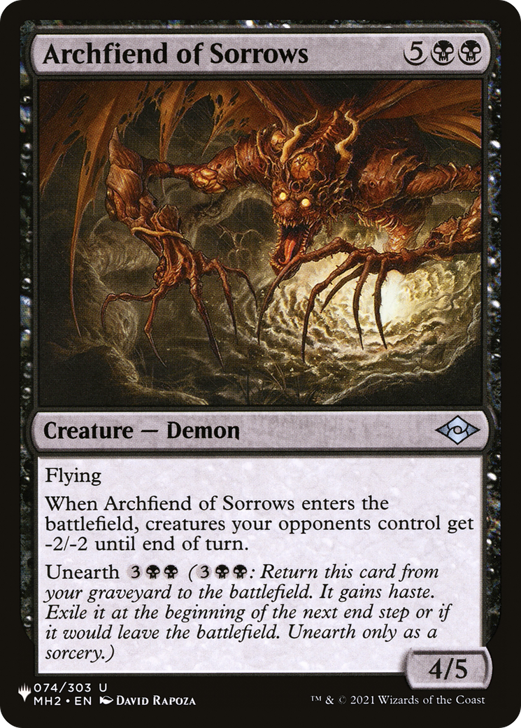 Archfiend of Sorrows (LIST-MH2-74) [The List]