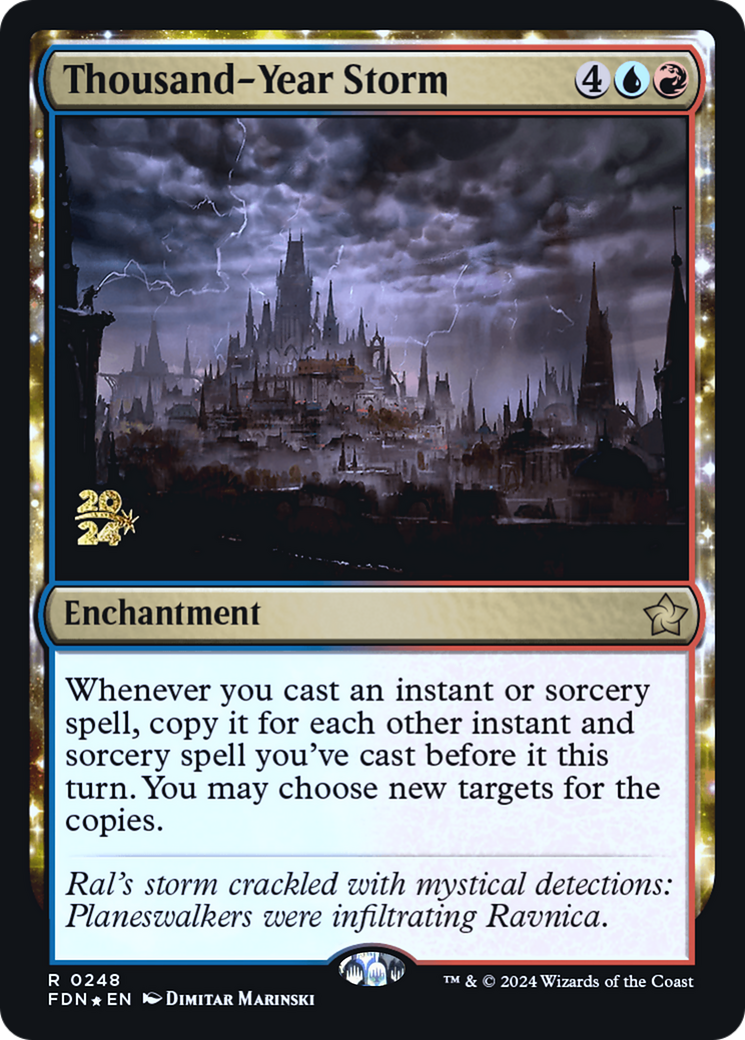 Thousand-Year Storm (PRE-248S) [Foundations Promos]: (enchantment) Foil