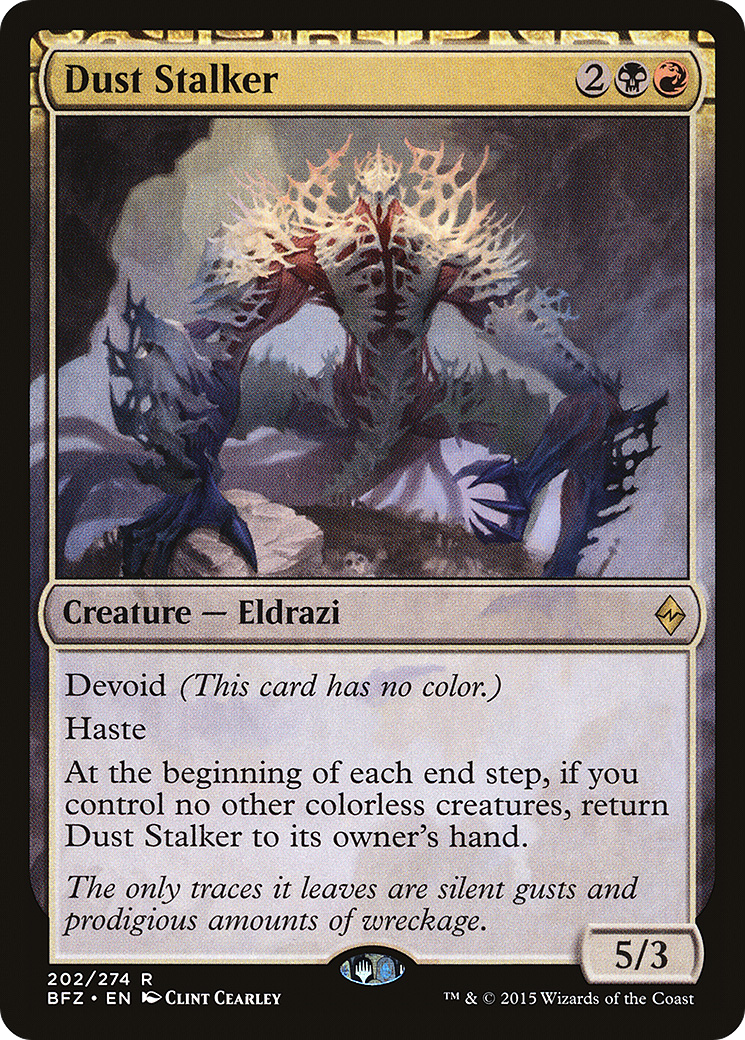 Dust Stalker (BFZ-202) [Battle for Zendikar]: (devoid) Foil