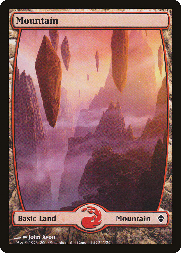 Mountain (242) - Full Art (ZEN-242) [Zendikar] Foil
