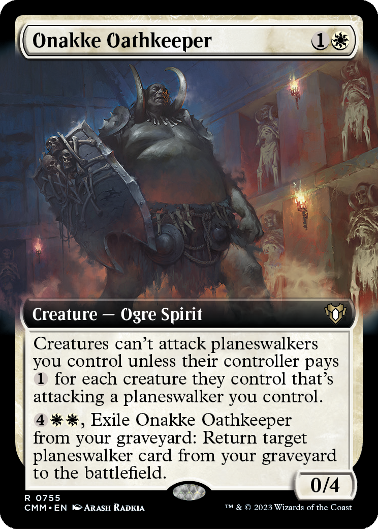 Onakke Oathkeeper (Extended Art) (CMM-755) [Commander Masters]