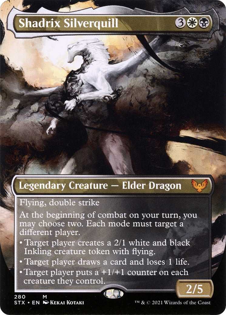 Shadrix Silverquill (STX-280) (Borderless) [Strixhaven: School of Mages]