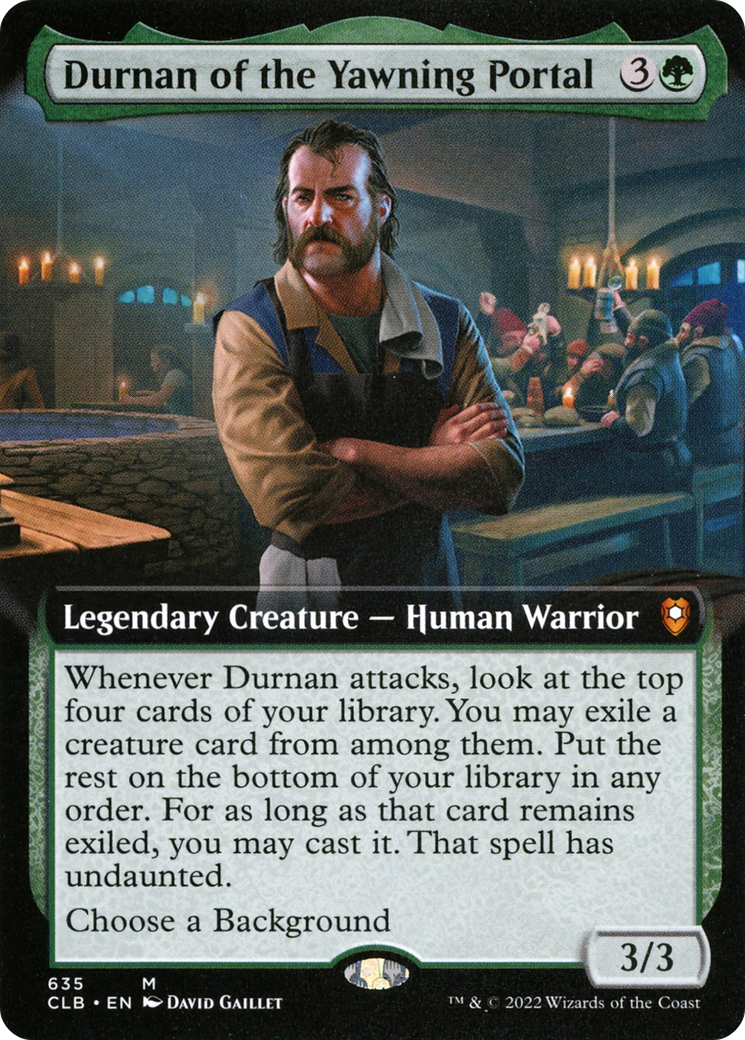 Durnan of the Yawning Portal (Extended Art) (CLB-635) [Commander Legends: Battle for Baldur's Gate]