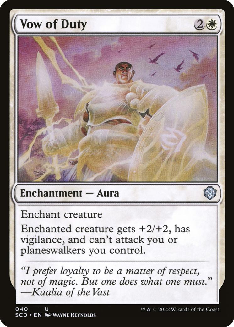 Vow of Duty (SCD-040) [Starter Commander Decks]